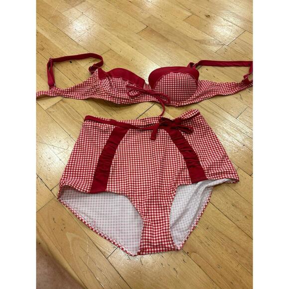 Vintage look Retro Checkered Bikini - Picture 1 of 10